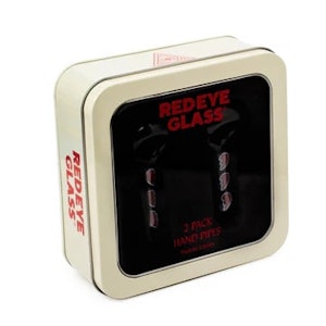 Red Eye Glass - REG - 3.75" Hearts Pipe w/ Tin