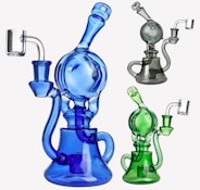 Curvy Bubble Shape Shower Head Perc Dab Rig 8 inc
