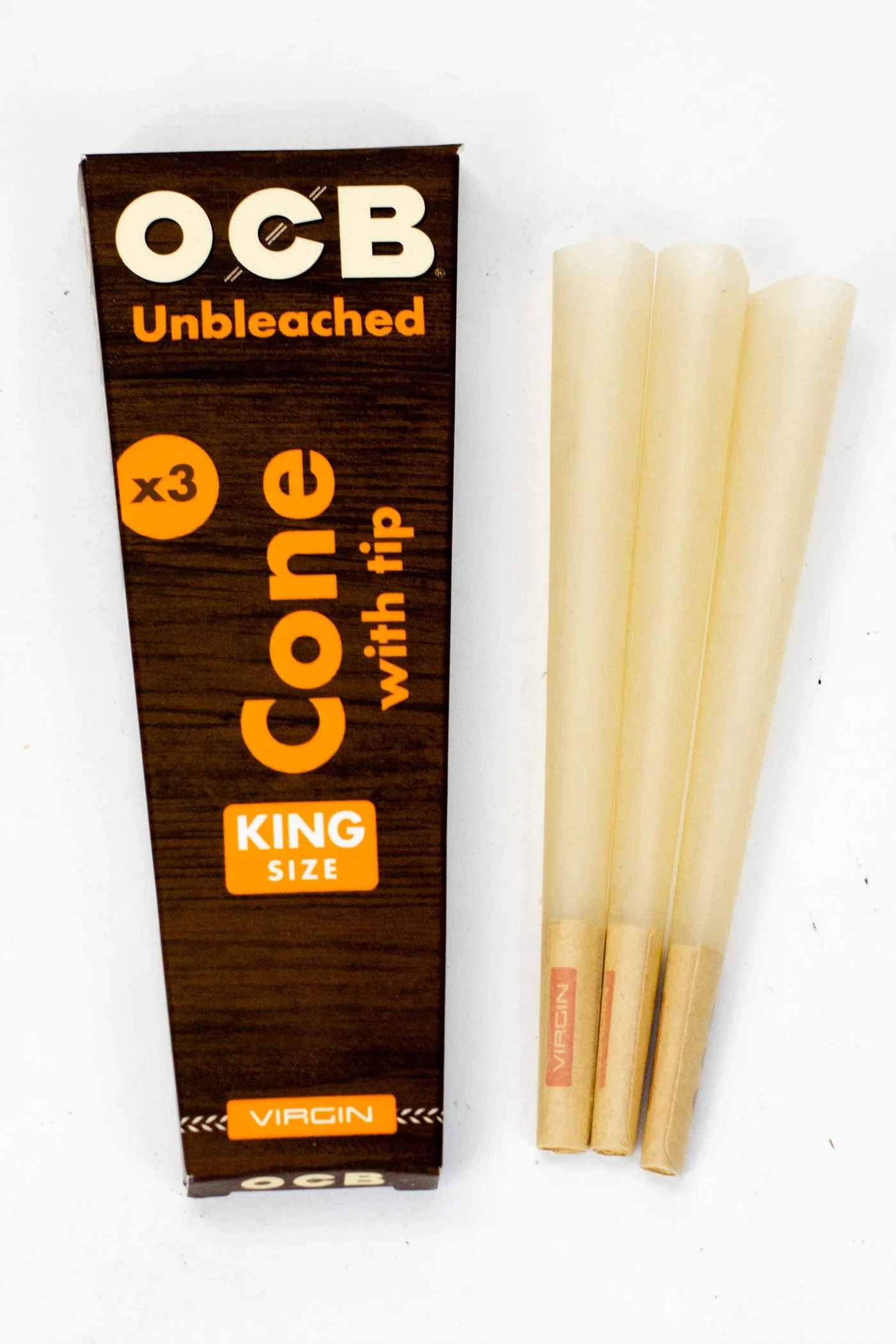 OCB - OCB Virgin Unbleached King Cones (3 Pack) Main Image
