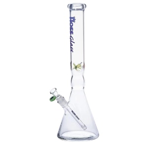 Hoss Glass - 18" 5mm Hoss Glass Pinched Beaker (Milk Green)