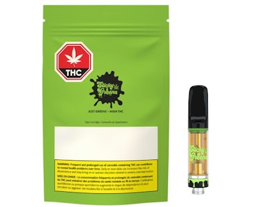 Sticky Greens - Sticky Greens Just Greens HIGH THC Liquid Diamonds 1g Vape Cartridge