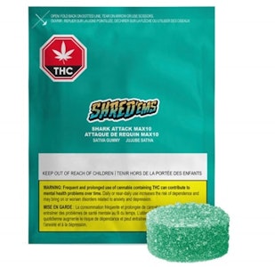 SHRED'EMS - Shred'ems Shark Attack Sativa MAX10 1x4.5g THC Soft Chew