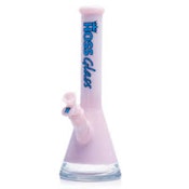 12" Hoss Glass 38mm Diameter Colored Beaker w/ Window Base (Pink)