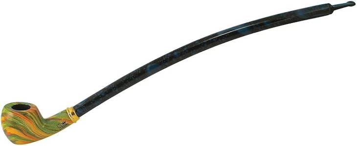 Shire Pipes - Shire Pipe | 15" Curved Stem | Brandy w/ Rainbow Bowl