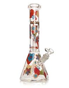 Cheech - Cheech | 15" Power to the Flower Dual Chamber Hex Beaker Base - Clear or Black