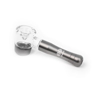 Cheech | Compact Metal/Glass Pipe - Black or Gunmetal