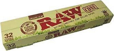 RAW | CONES Organic Hemp King Size - 32 Pack
