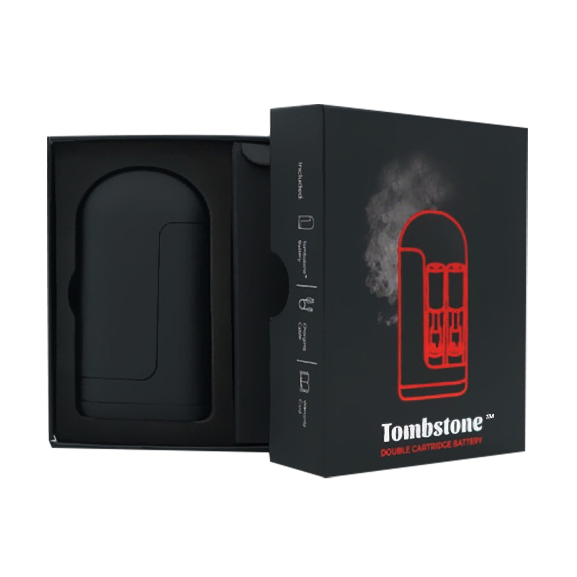 Tombstone | Double Cartridge 510 Vape Battery - Black