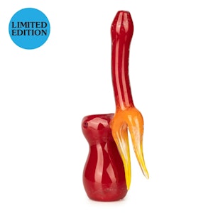 West Coast Gifts - 7.5" Flame Upright Bubbler (Limited Edition) - Red/Yellow