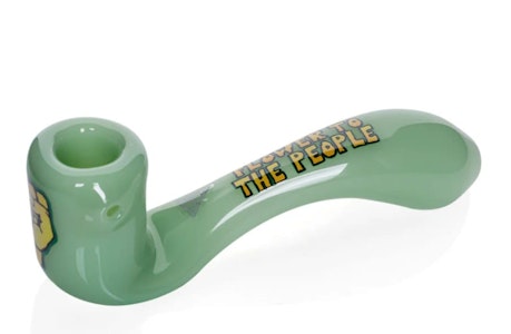 Red Eye Glass - ACC - Red Eye Glass - 5.5" Mint Green Puff Sherlock Hand Pipe