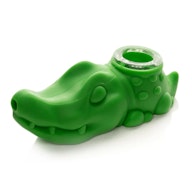 Lit Silicone - 4" Crocodile Hand Pipe