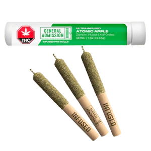 General Admission - Atomic Apple Diamond Infused Pre-Rolls - 3 X 0.5g
