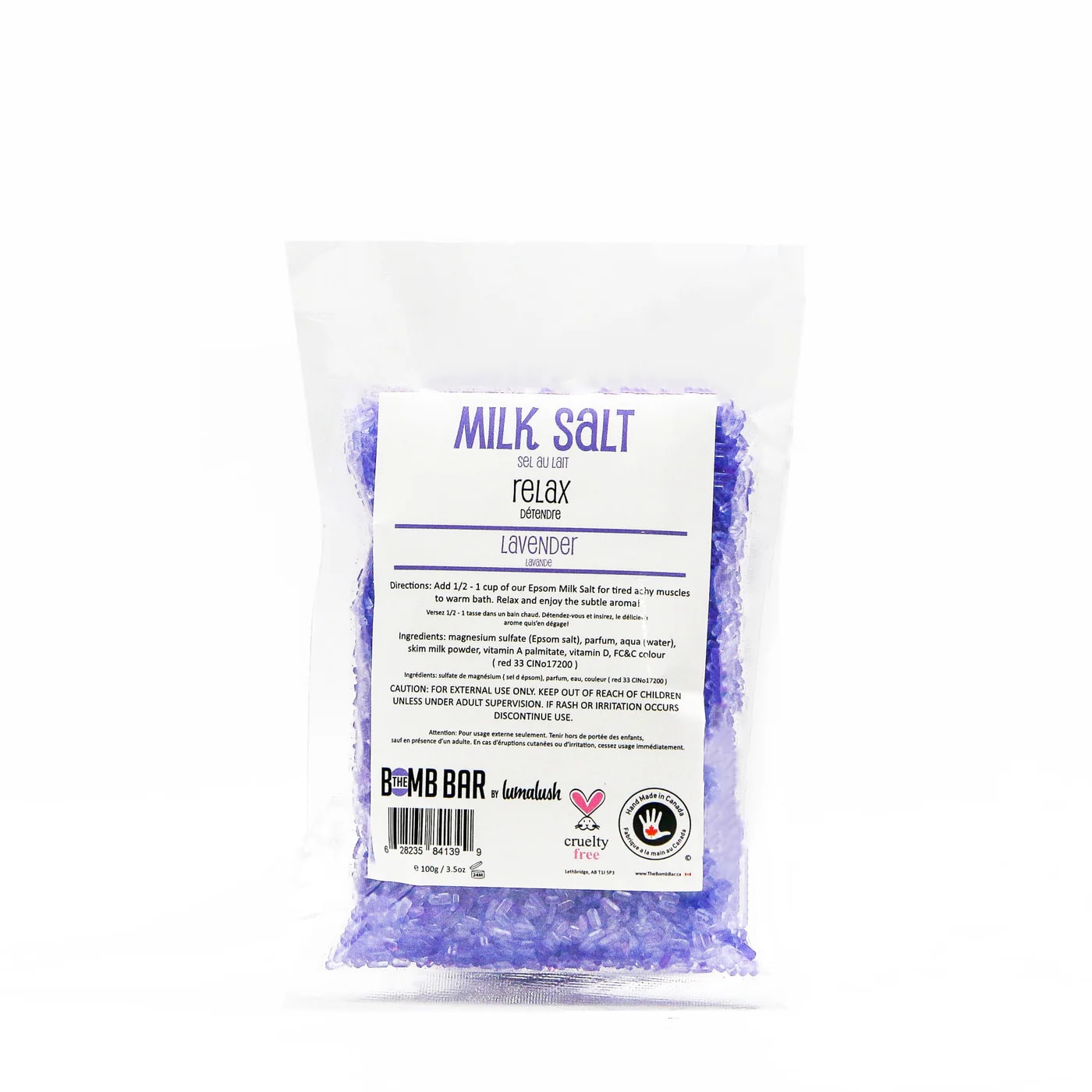 The Bomb Bar Milk Salt (Relax Lavender) Epsom Salt
