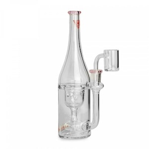 Red Eye Glass - Red Eye Glass - 9 Inch Pink Bottle Concentrate Incycler w/UFO Perc - 14mm (F)