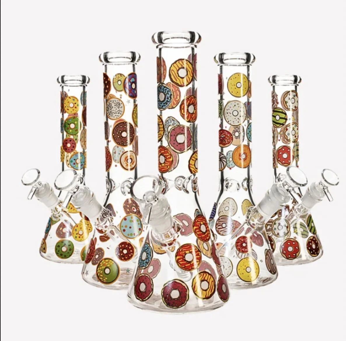 Headsworld  - Colourful Doughnut Glass Bong 10 inch Main Image