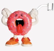 Screaming Doughnut 3D Hand Painted Glass Dab Rig 8 inch