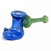 Red Eye Glass - 6.5 Blue & Green Boot Hammer Hand Pipe