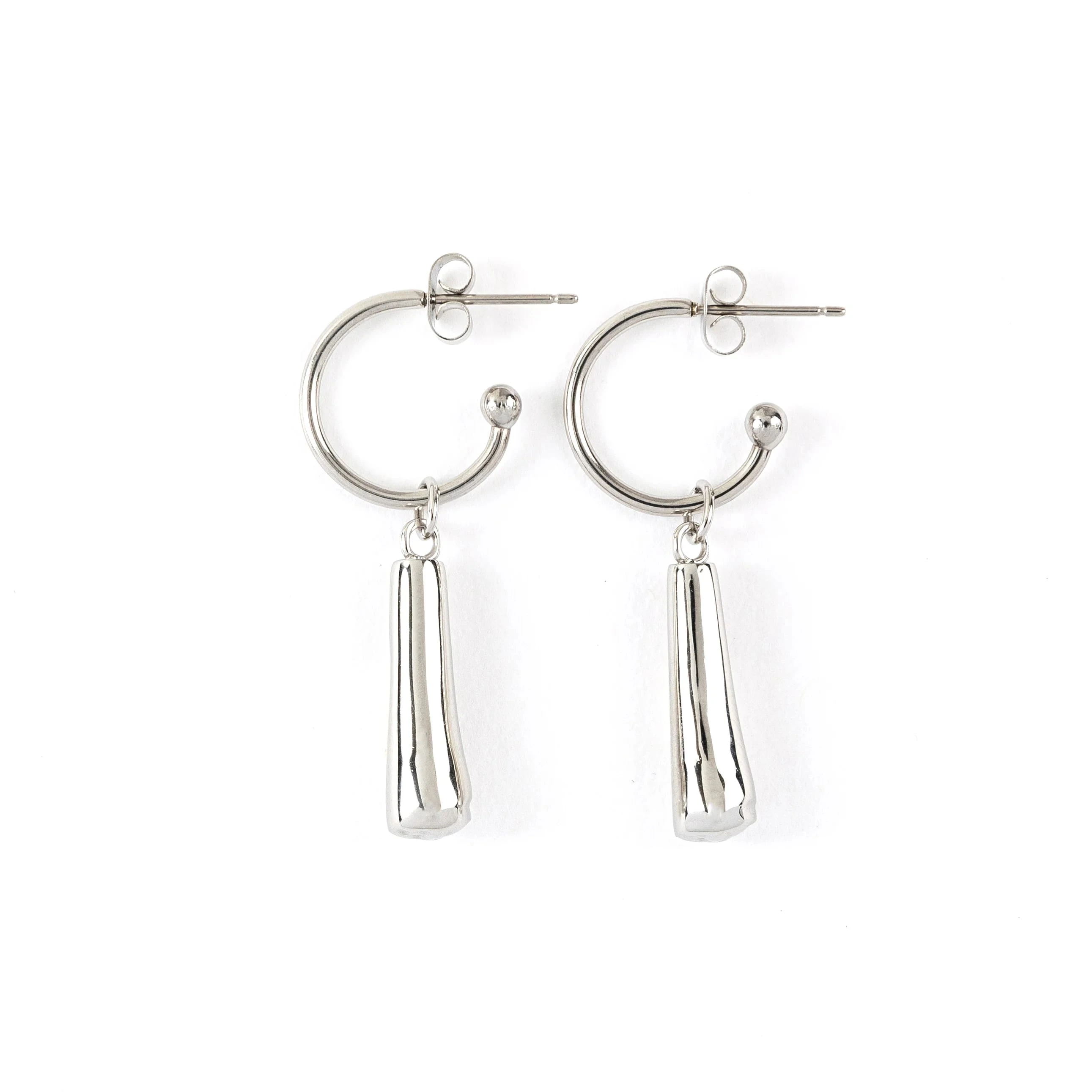 Frankie Smoke - Roach Charm Earring Set - Silver Main Image