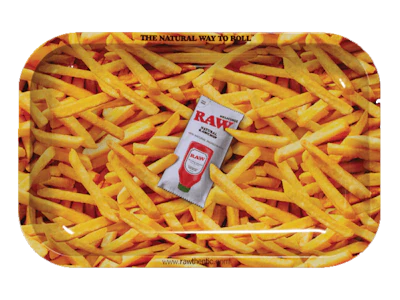 RAW - RAW - French Fries Rolling Tray Tin Large 35.5cm x 27.5cm