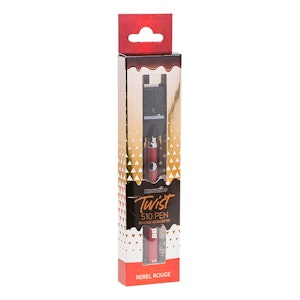 Accessories - Brownies Twist 510 Pen Battery Rebel Rouge