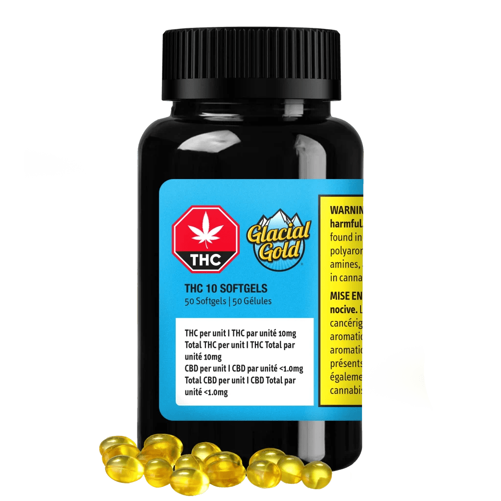 Glacial Gold THC 10mg 50 x 0.345g Softgels