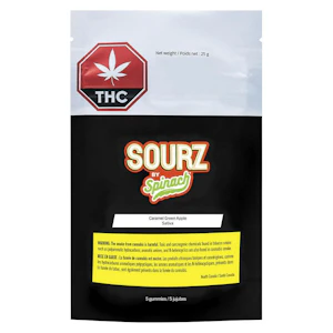 SOURZ by Spinach - Spinach Caramel Green Apple 5pk Soft Chews