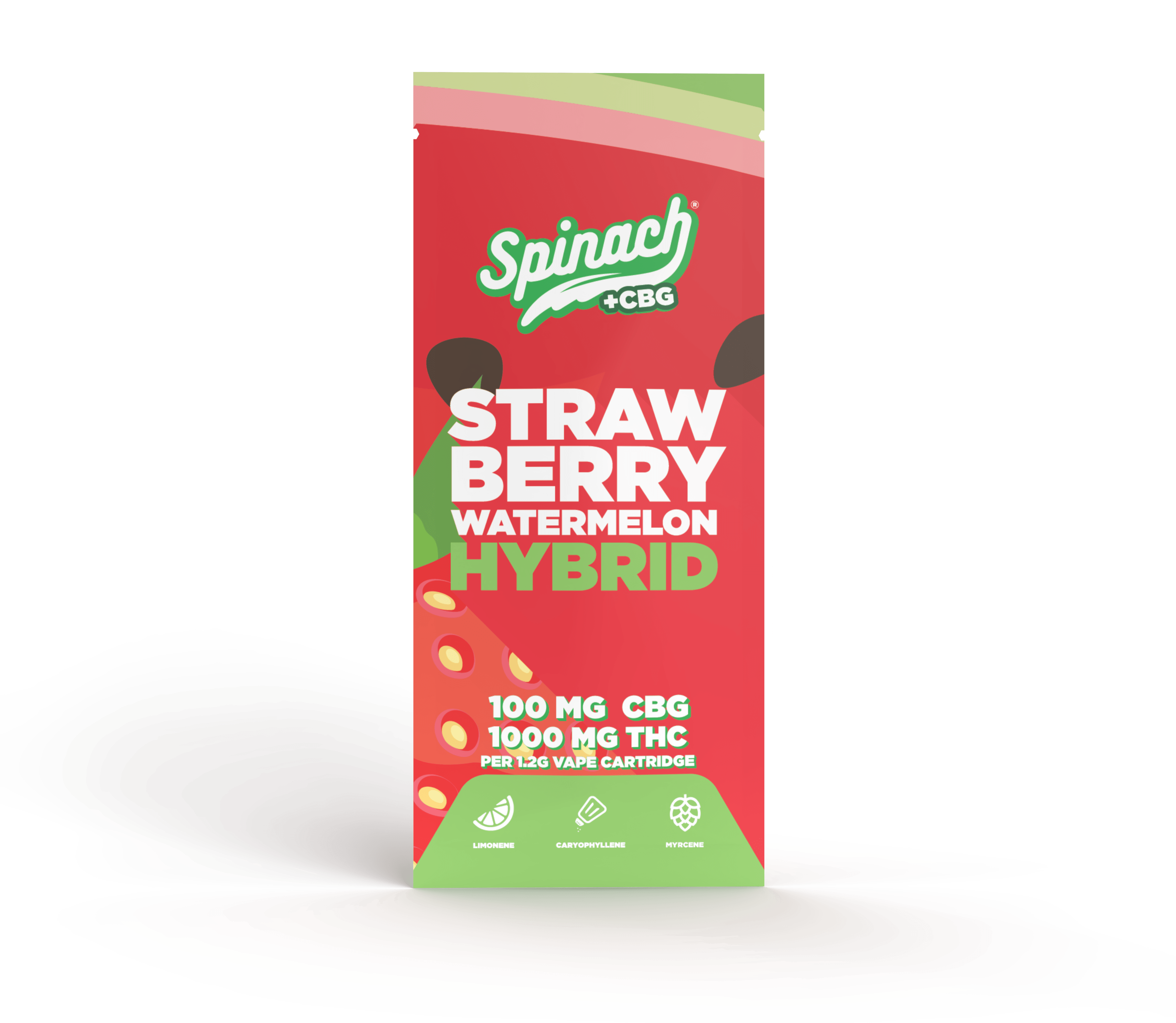 Strawberry Watermelon + CBG 1.2g Vape Cartridge by Spinach