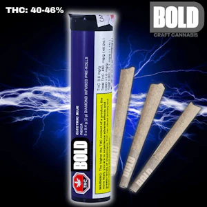 BOLD - Electric Blue 5 x 0.4g Diamond Infused Pre-Rolls