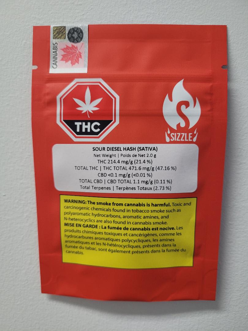 Sizzle Sour Diesel Hash 2g