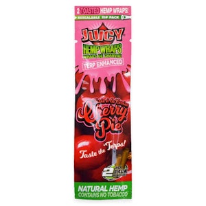 Juicy Jay's - Juicy Jay Terp-Infused 2x Hemp Wrap - Cherry Pie