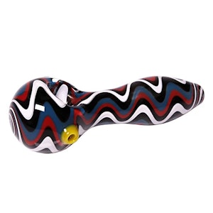 Bake Shoppe Basics - 4" Swirl Glass Pipe - Red