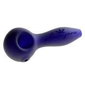 4" Plain Jane Glass Frosted Glass Spoon Pipe - Blue
