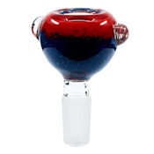 14mm Duo-Tone Pebbled Bowl - Red & Blue