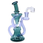 8" Recycler Rig - Teal & Purple
