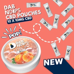 Dab Bods - Peach Dab N Dips 10mg x 10 Pouches Dab Bods