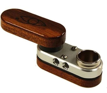 MAQ DIST - Original Wooden Monkey Pipe (Silver)