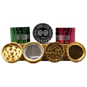 Metal Grinder Cheech Glass 2.5" 4 Piece Gripper (black)