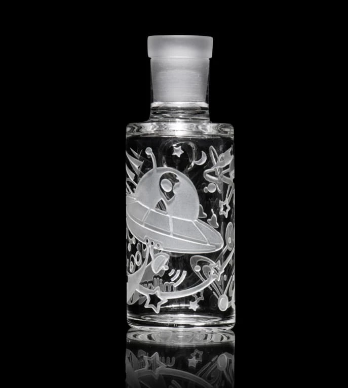Milkyway Glass - Space Odyssey Clear Dry Ash Catcher - 45 degree Main Image