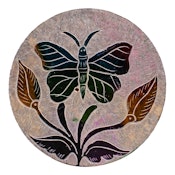 Soapstone Incense Burner Plate - Butterfly