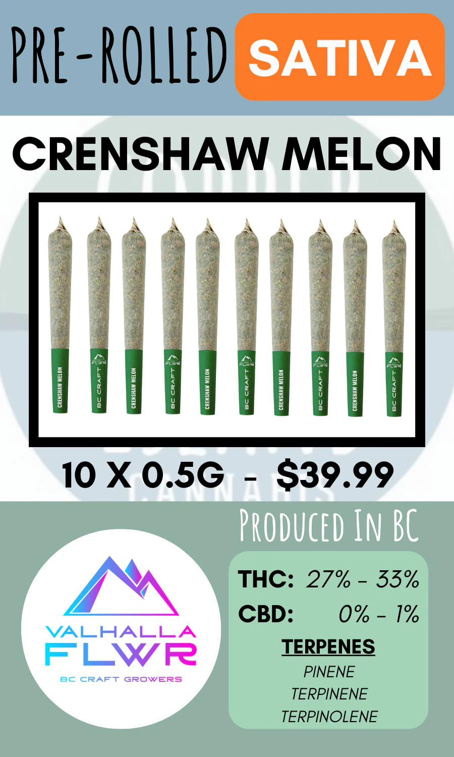 VALHALLA FLWR - VALHALLA FLWR - 10PK CRENSHAW MELON PRS Main Image