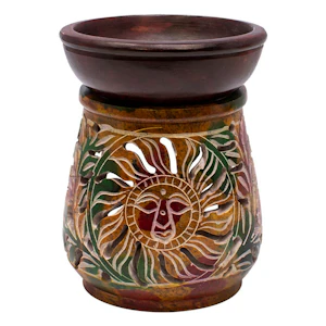 Accessories - Rasta Sun Design 5" Soapstone Fragrance Oil Burner