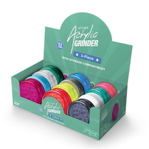 MBC - Acrylic Grinder No Logo With Storage Compartment 3pcs 2.5"