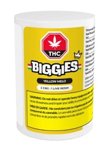 BIGGIES - BIGGIES - YELLOW MELO 2:1 CBG LIVE RESIN GUMMIES