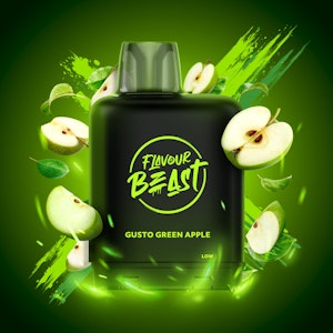 LEVEL X - FLAVOUR BEAST - Gusto Green Apple - 25k Puff - 20mg - LEVEL X