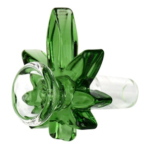 Accessories - 14mm Green Big Leaf Pull-Out Bowl Red Eye Glass