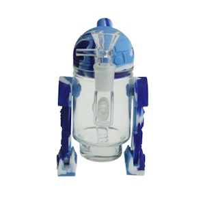 Unbranded - Silicone/Glass 6 Inch Astromech Bong - Blue