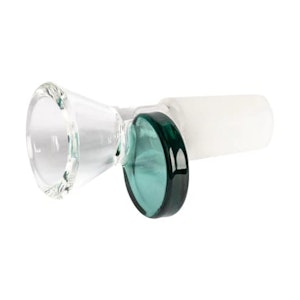 Red Eye Glass - 14MM TEAL DISC HANDLE CONE PULL-OUT