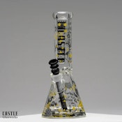 Castle Glassworks Kitty 12 inch Beaker Bong