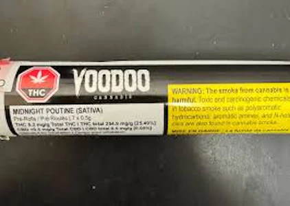 VOODOO CANNABIS - Midnight Poutine 3 x 0.5g Pre-Rolls