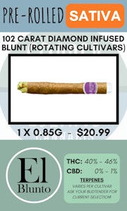 El Blunto - EL BLUNTO - 1PK 102 CARAT DIAMOND INFUSED BLUNTITO